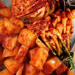자연락 Fresh 전라도 모든재료 국내산 포기김치혼합세트 포기3kg+깍두기3kg+파1kg)