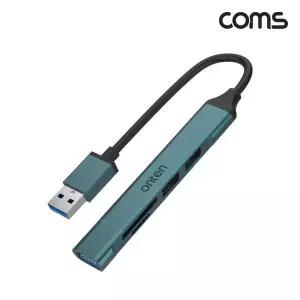 COMS USB 2.0 멀티 3포트 USB허브+카드리더기 TF SD WFLUJ43