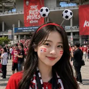 축구공머리띠 응원머리띠 월드컵 붉은악마 체육대회 운동회 응원소품