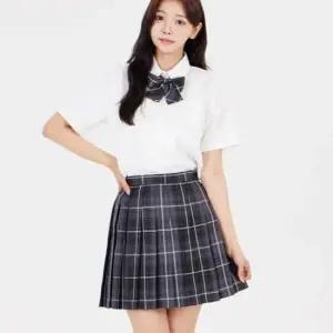 스모크그레이 격자 체크무늬 교복치마 (기장선택)