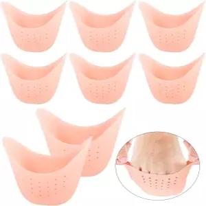 여성 남성 신발 충전을 위한 8PCS 블래타운 실리콘 토 프로텍터 커버 하이힐 발레 포인트 슈즈(베이지)를