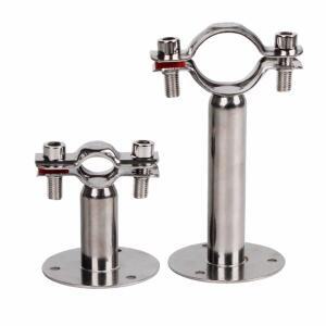 1피스 12mm-89mm 튜브 O/D 스테인레스 스틸 파이프 클램프 클립 지원 브래킷 기본 플레이트 폴 길이 50mm/1
