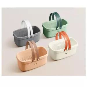욕실바구니 휴대용 물빠짐목욕바구니 L 샤워 1P 31.5x15.6x17.8cm
