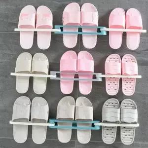 접이식 실내화 거치대 무타공 슬리퍼 거치대 욕실 건조대 신발 보관대