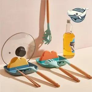실용적인 조리도구 정리함 다용도 주방 수납 국자받침대 국자거치대 조리도구거치대