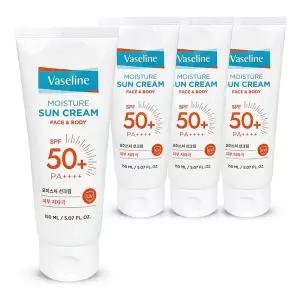 바세린 페이스 앤 바디 모이스처 선크림 150ml SPF50+ PA++++ 4개