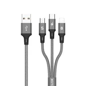스피디)3in1고속메탈패브릭데이터케이블5+8+C(1.5M) (WDA2CEA)
