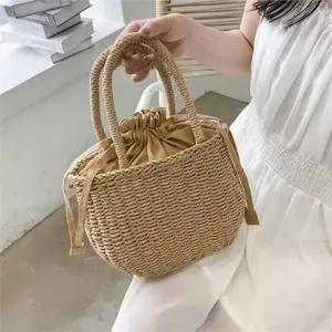 [라일리] Rly 데일리 여름 왕골 가방 비치 여성 왕골 백 라탄