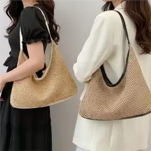 [라일리] Rly 데일리 여성 네트 백 니트 여성 숄더백 왕골 라