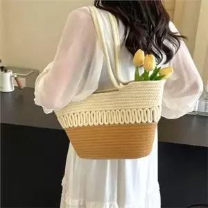 [라일리] Rly 휴양지 여성 로프 숄더백 바캉스 여성 보부상 가