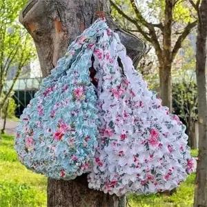 [라일리] Rly 빅사이즈 여성 쇼퍼 백 플라워 여성 숄더백 디자