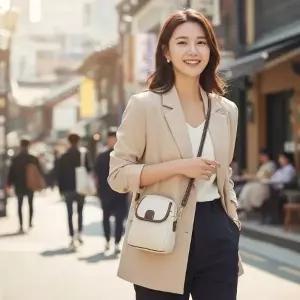 [라일리] Rly 미니 스퀘어 크로스백 여성 데일리 직장인 가방