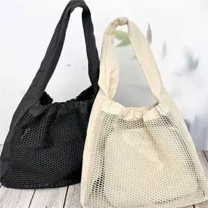 [라일리] Rly 여성 메쉬 숄더백 캐주얼 여성 나일론 가방 드로