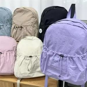 [라일리] Rly 데일리 여성 백팩 스트링 나일론 백팩 바스락 경
