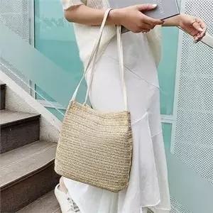 [라일리] Rly 데일리 밀짚 가방 라탄 여성 숄더백 바캉스 여름
