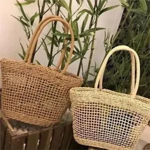 [라일리] Rly 데일리 왕골 토트 백 핸드메이드 여성 라탄 백