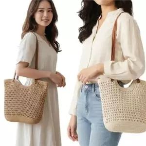[라일리] Rly 데일리 가방 비치 숄더백 여름 니트 왕골