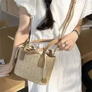 [라일리] Rly 데일리 여성 숄더백 라탄 여성 버킷백 밀짚 여름
