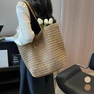 [라일리] Rly 여성 밀짚 라탄 지퍼잠금 여름 데일리 캐주얼 숄