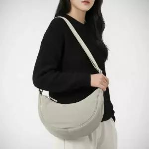 ( )데일리 반달 크로스백(베이지) 반달가방 미니크로스백 여성데일리백 숄더백