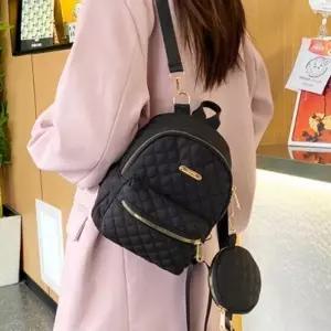 여성 누빔 미니 백팩 여행용 고급 가벼운 학생 가방