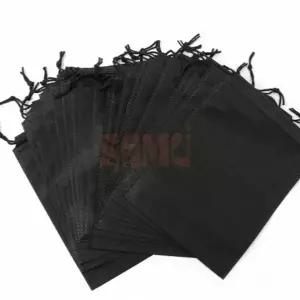 ( )양쪽 스트링 부직포 파우치 20p 블랙 다용도주머니 조리개가방