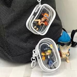 인형파우치 투명 PVC 솜인형 케이스 원형 가방 키링
