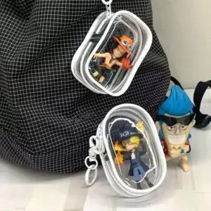 인형파우치 투명 PVC 솜인형 케이스 사각 가방 키링