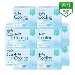 [깨끗한나라]순수한면 생리대 쿨링브리즈 대형 14P x 10팩