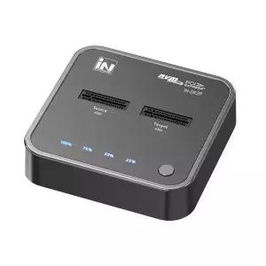 [골드스마일]IUN 외장형 USB C타입 2베이 M.2 NVMe SSD 듀얼 도킹스테이션 카피 클론