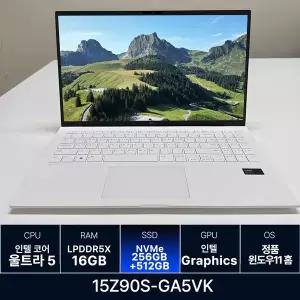 LG전자 LG그램 15Z90S-GA5VK RAM 16GB 256GB + 512GB 추가