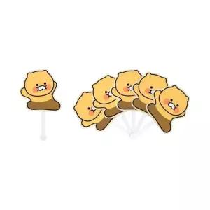 카카오 춘식이 접이식 부채 4P 여름 휴대용 손부채 캐릭터부채 (WDAE91C)