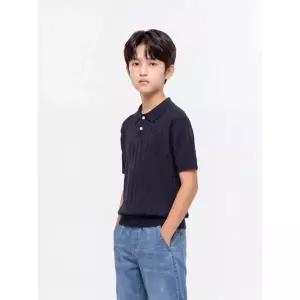 [폴햄키즈] 26 여름 카라넥 반팔 니트티 ER3010-NV [P003820947]