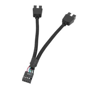 마더보드 9핀 USB 2.0 허브 커넥터 15cm 익스텐션 케이블 어댑터 USB 헤더 분배기 암 1-2 수 데스크탑