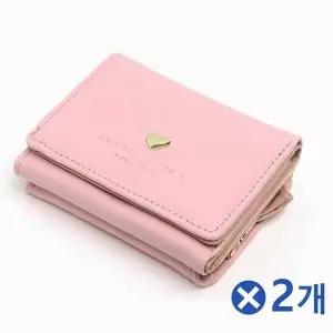 TBZ 데일리 스윗드림 가죽 반지갑 핑크x2개 직장인지갑 지갑선물