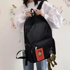 가벼운 메쉬 포켓 백팩 심플한 학생 대학생 데일리 가방 남녀공용 가벼운백팩