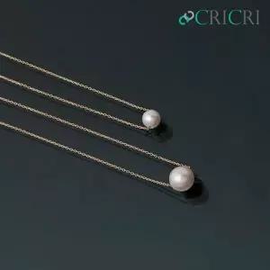 [NS홈쇼핑][CRICRI] 14K 스와로브스키 진주 제작 체인 금 목걸이 41cm[36001850]