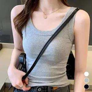 [하프클럽/]슬림핏 계절 유넥 민소매 나시 민소매나시 티 이너나시 끈나시