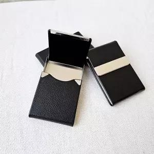 세로형 블랙 남성 명함지갑 명함 케이스