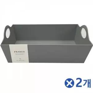 [하프클럽/]모던 바스켓 대 그레이 손잡이 수납바구니