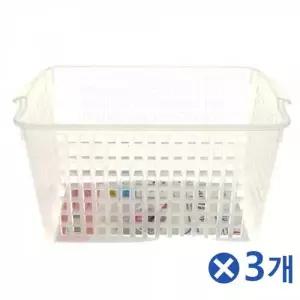 [하프클럽/]바스켓 바구니 투명 플라스틱 수납함 4호 욕실용품정리