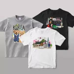 한국 기념 티셔츠 Ver. 4 코리아 시리즈 3종 - 블랙 (WF307F1)