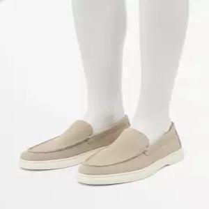 마시모두띠 스플리트 스웨이드 발등 스티치 레더 로퍼 12424653107