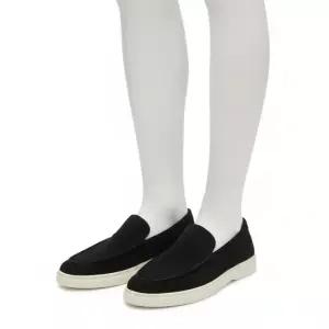 마시모두띠 네이비 블루 스플릿 스웨이드 로퍼 12422650400