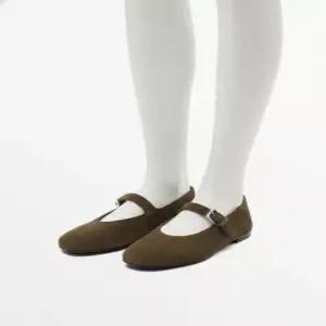 마시모두띠 레더 스플리트 스웨이드 발레리나 11555750512
