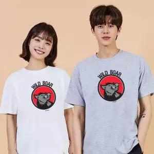 키밍 멧돼지 wild boar 여름반팔티 빅사이즈 그래픽반팔티 단체반팔티 (W68502F)