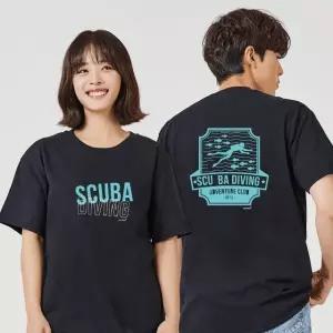 키밍 바다 물고기 스쿠버 다이빙 동호회티셔츠 단체반팔티 반팔면티 남자면티 (W6987E5)