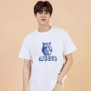 키밍 하마 흰색반팔티 예쁜티 학생반팔 그래픽반팔티 단체반팔티 재밌는그래픽 (W6B22F8)