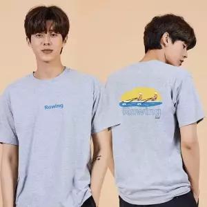 키밍 rowing 롱반팔티 커스텀티 남자흰반팔티 단체반팔티 반팔면티 (W6E015A)