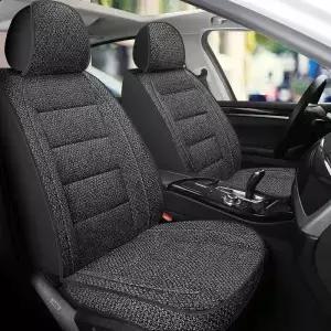 카시트 커버 패브릭 프로텍터 통기성 전면 싱글 시트 쿠션 자동 Suv 트럭 밴에 완전히 둘러싸여